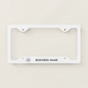 Modern Business Logo Hire Company Custom License Plate Frame