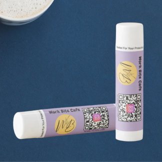 Modern Business Logo Instagram Qr Code Promotional Lip Balm