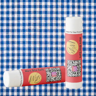 Modern Business Logo Instagram Qr Code Promotional Lip Balm