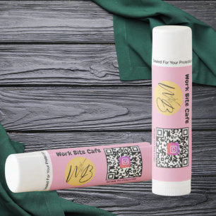 Modern Business Logo Instagram Qr Code Promotional Lip Balm