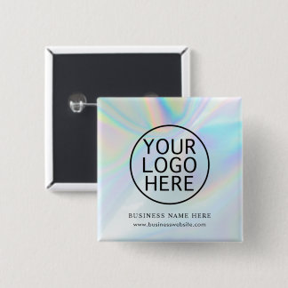 Modern Business Logo Iridescent Employees Swag Button
