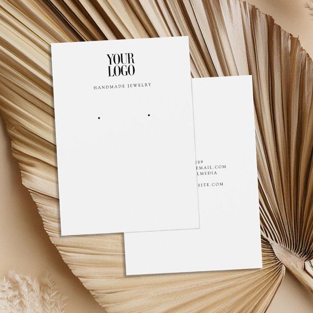 Modern Business Logo Jewelry Earring Display Card (Creator Uploaded)