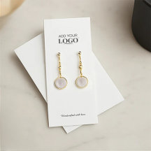 Modern Business Logo Jewelry Earring Display Card