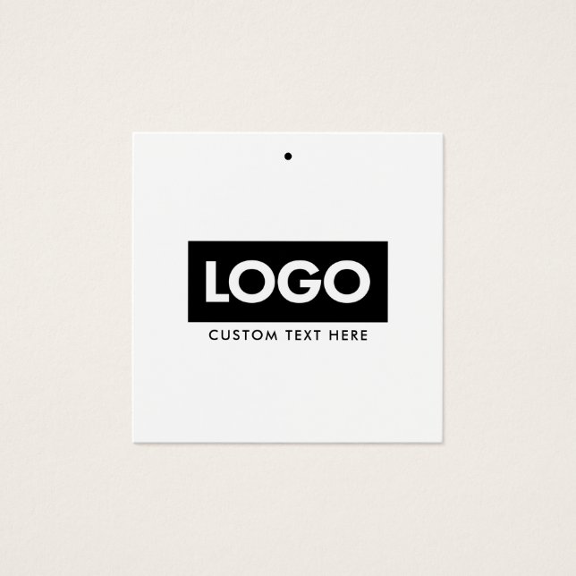 Modern Business Logo Label Clothing Hang Tag (Front)