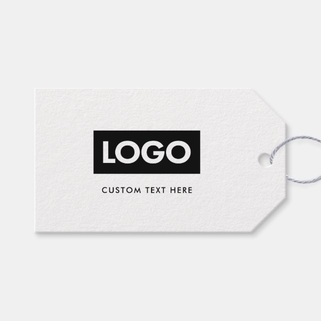 Modern Business Logo Label Clothing Hang Tag (Front (Horizontal))