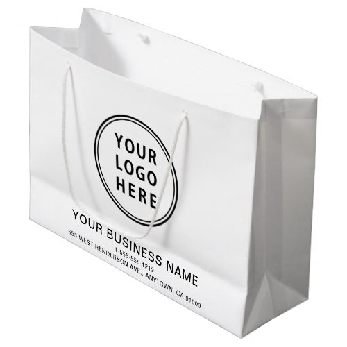 Modern Business Logo Large Gift Bag