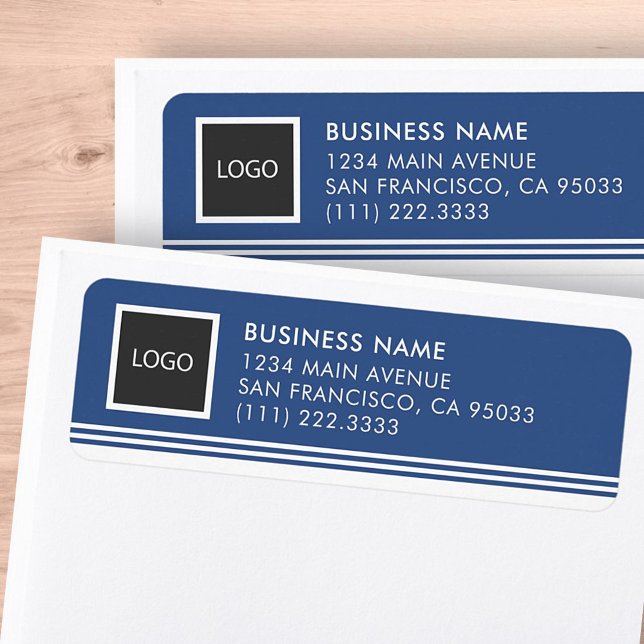 Modern Business Logo Mailing Return Address Label (Creator Uploaded)