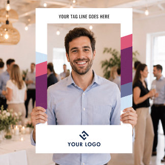 Modern Business Logo Marketing Corporate Event Selfie Frame