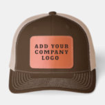 Modern Business Logo Minimalist Corporate Events Leather Patch Hat<br><div class="desc">Add your business logo by clicking the "Personalize" button to make a branded corporate employee hat. Perfect for passive advertizing for both a startup and an established business. No minimum order or setup fee required so you can order as many or as fewer as required for your business.</div>