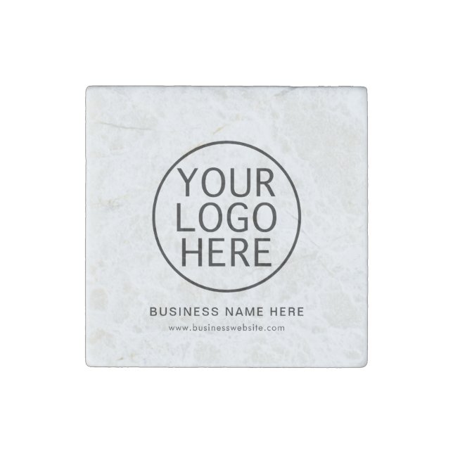 Modern Business Logo Minimalist Corporate Office Stone Magnet (Front)