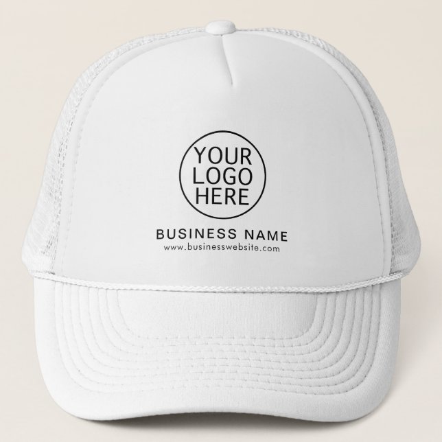 Modern Business Logo Minimalist Corporate Trucker Hat (Front)