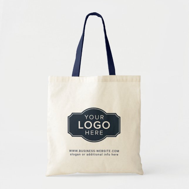 Modern Business Logo Minimalist Custom Promotional Tote Bag (Front)