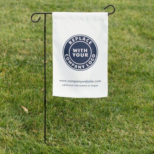 Modern Business Logo Minimalist Promotional Garden Flag (In SItu)