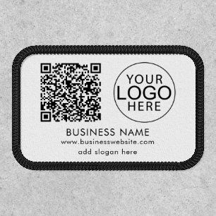 Modern Business Logo Name and QR Code Patch