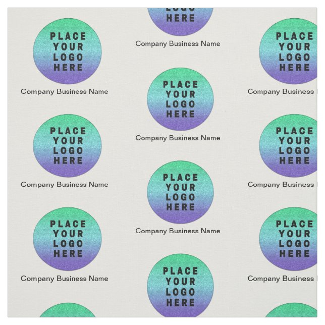 Modern Business Logo Pattern Custom Fabric (Swatch)