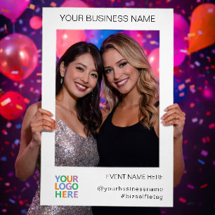 Modern Business Logo Personalized Promotional Selfie Frame