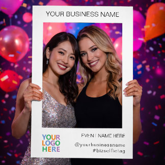 Modern Business Logo Personalized Promotional Selfie Frame