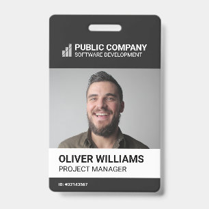 Modern Business Logo Photo Employee ID Badge