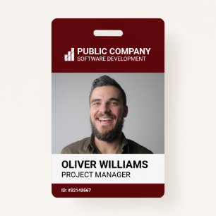 Modern Business Logo Photo Employee ID Badge