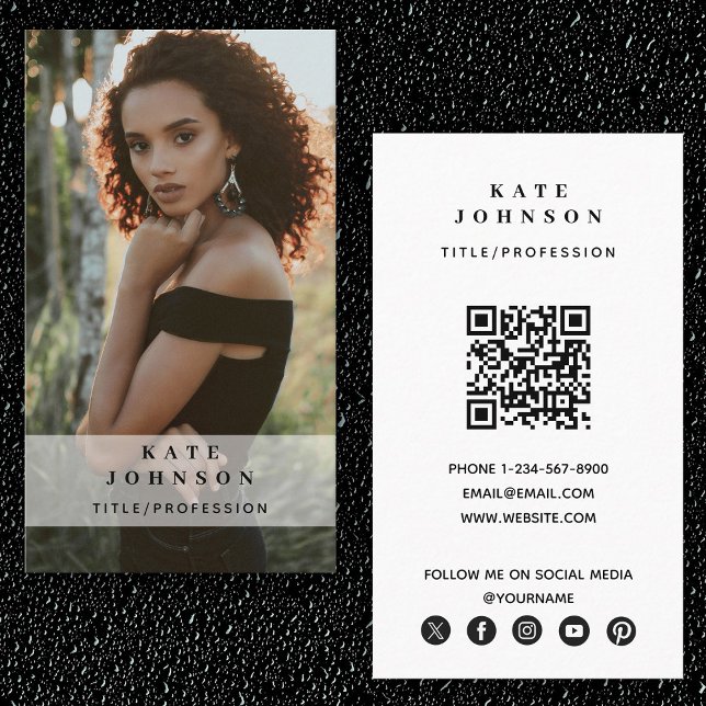 Modern Business Logo Photographer Photo Business Card (Modern Business Logo Photographer Photo Business Card)