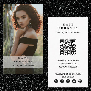 Modern Business Logo Photographer Photo Card