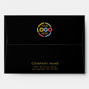 Modern Business Logo Professional Black and Gold Envelope