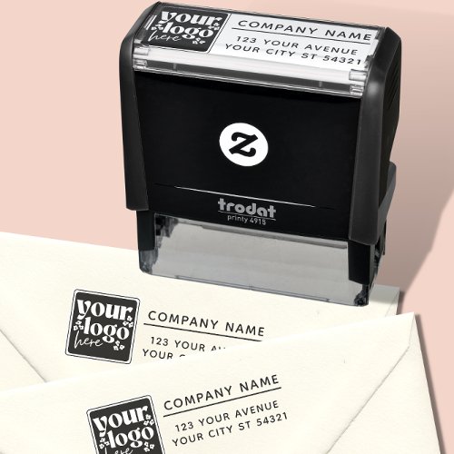 Modern Business Logo Professional Return Address  Self_inking Stamp
