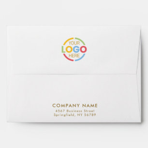 Modern Business Logo Professional White and Gold Envelope