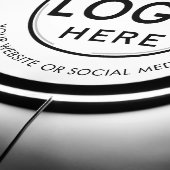 Modern Business Logo | Professional White Round LED Sign (Edge)