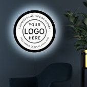Modern Business Logo | Professional White Round LED Sign