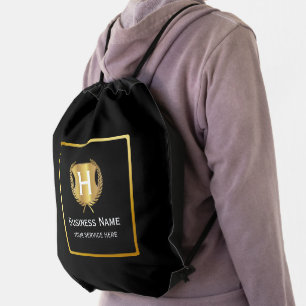 Modern Business Logo Promotional Branding Drawstring Bag