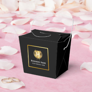 Modern Business Logo Promotional Branding Favor Boxes