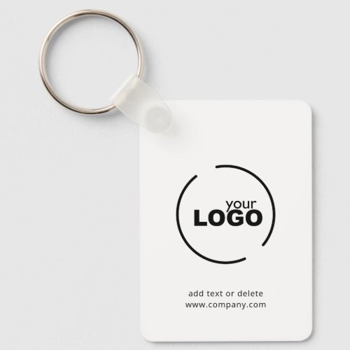 Modern Business Logo QR Code Black  White Keychain