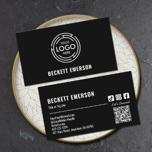 Modern Business Logo QR Code Card