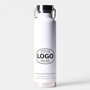 Modern Business Logo QR Code Corporate Custom Water Bottle