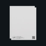 Modern Business Logo QR Code Gray Letterhead<br><div class="desc">A simple business template that is easy to customize by adding your company logo and details.</div>