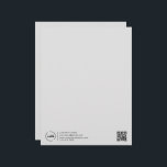 Modern Business Logo QR Code Gray Letterhead<br><div class="desc">A simple business template that is easy to customize by adding your company logo and details.</div>
