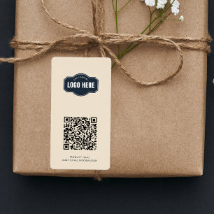 Modern Business Logo QR Code Minimalist Product ID Label