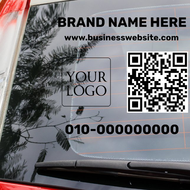 Modern Business Logo QR Code Truck Car Door Window Cling (Creator Uploaded)