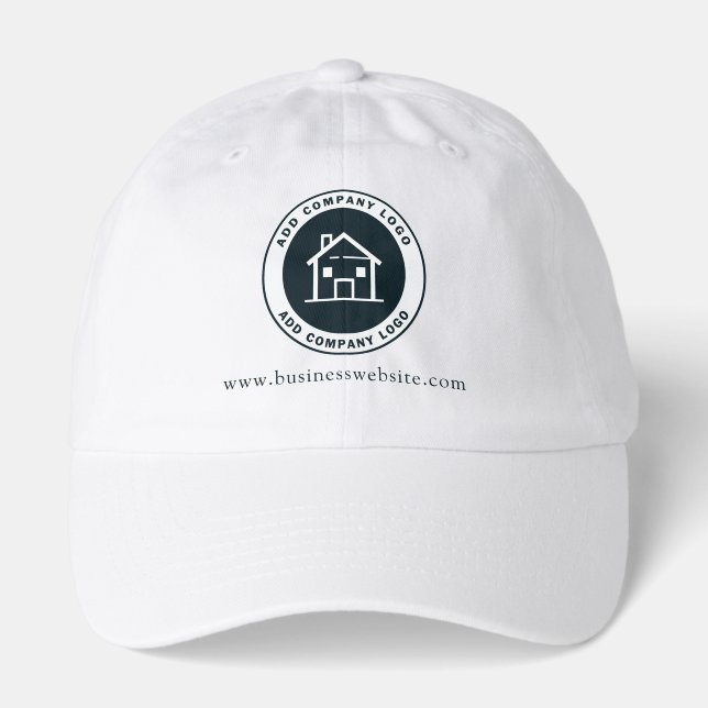 Modern Business Logo Real Estate Agent Custom Hat (Front)