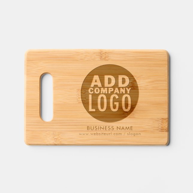 Modern Business Logo Restaurant Chef Custom Engraved Cutting Board (Front)