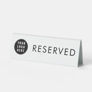 Modern Business Logo Restaurant Diner Reserved Table Tent