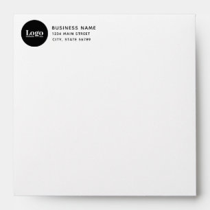 Modern Business Logo Return Address White Envelope