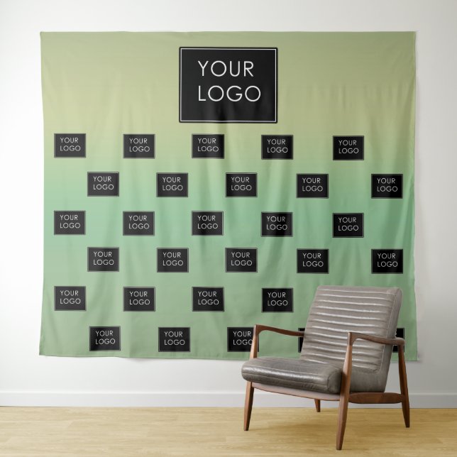 Modern Business Logo Sage Ombre Fair Backdrop  (In Situ (Horizontal))