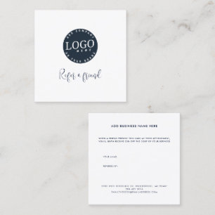 Modern Business Logo Script Clients Referral Card