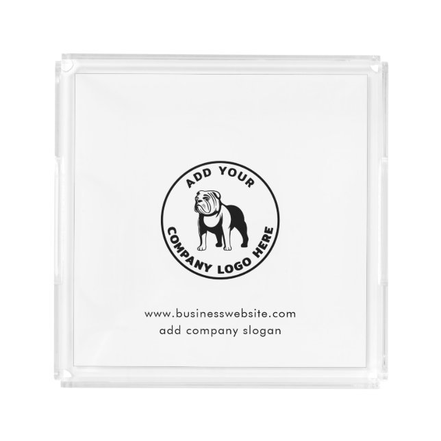 Modern Business Logo Simple Custom Acrylic Tray (Front)
