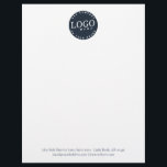Modern Business Logo Simple Custom Letterhead<br><div class="desc">Add your business logo,  and contact details to this letterhead by using the "Personalize" button. Perfect for any business small or large.</div>