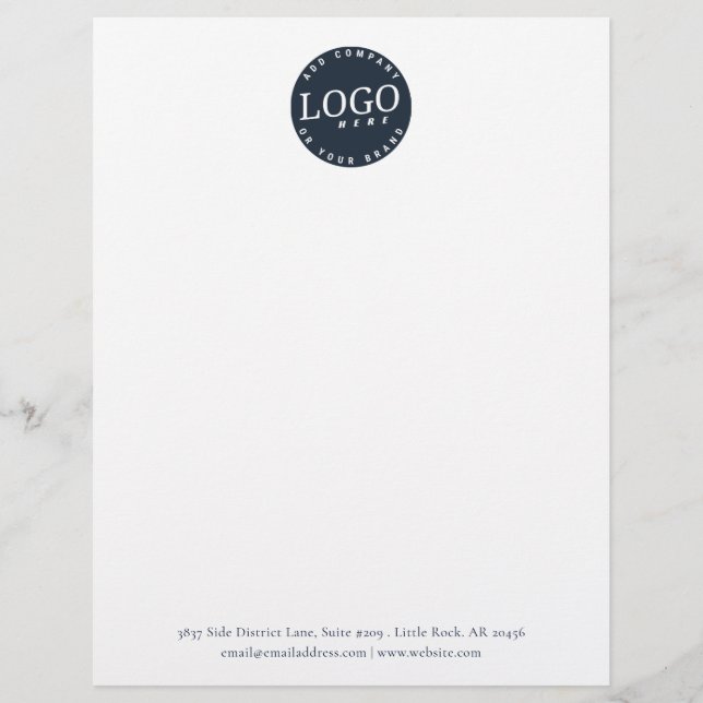 Modern Business Logo Simple Custom Letterhead (Front)