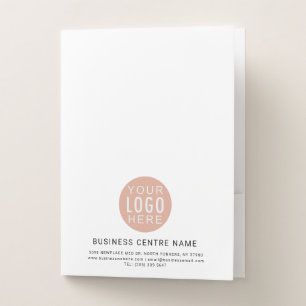 Modern Business Logo Simple Minimalist Pocket Folder