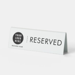 Modern Business Logo Simple Reservation Table Tent